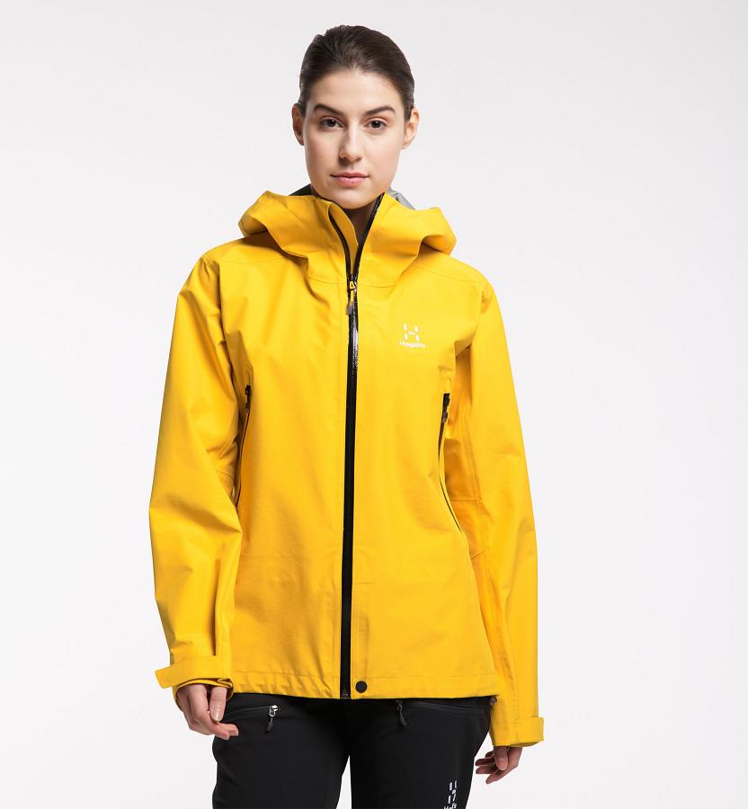 Haglöfs Roc GTX Ski Jacket Yellow For Womens OCEMT0465 Australia